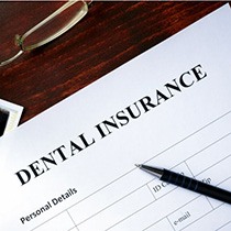 Dental insurance form sitting on a desk
