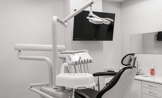Front View of Dental Examination Room