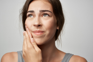 a dental patient suffering from dry socket